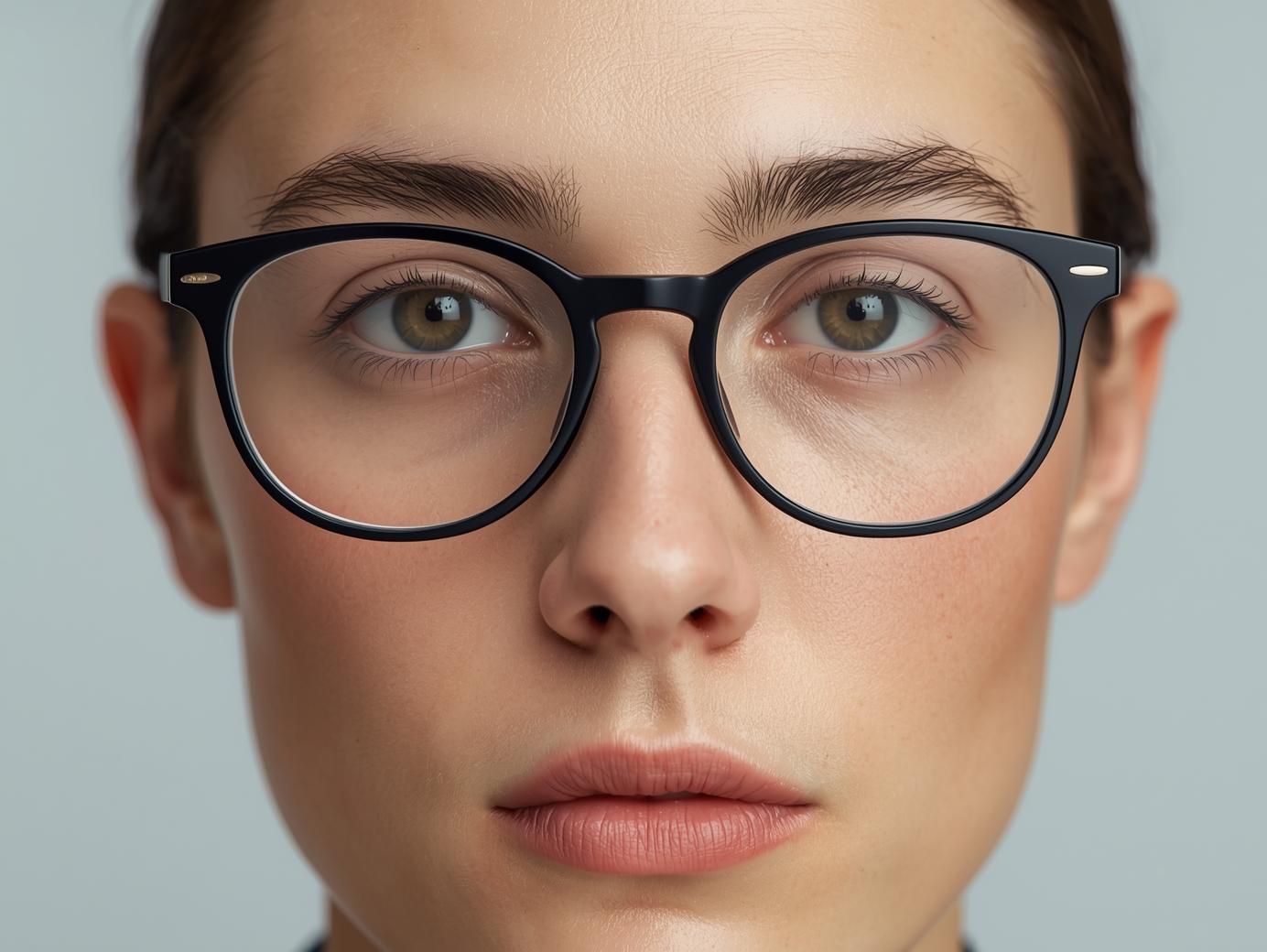Brillen op pasfoto's Voorbeelden van toegestane brillen op pasfoto's